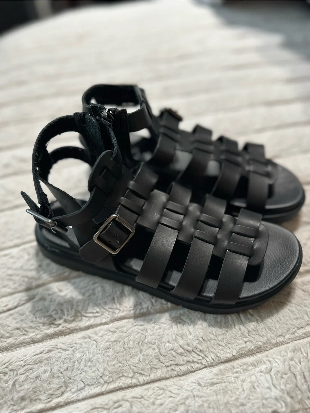MIA Black Gladiator Sandals